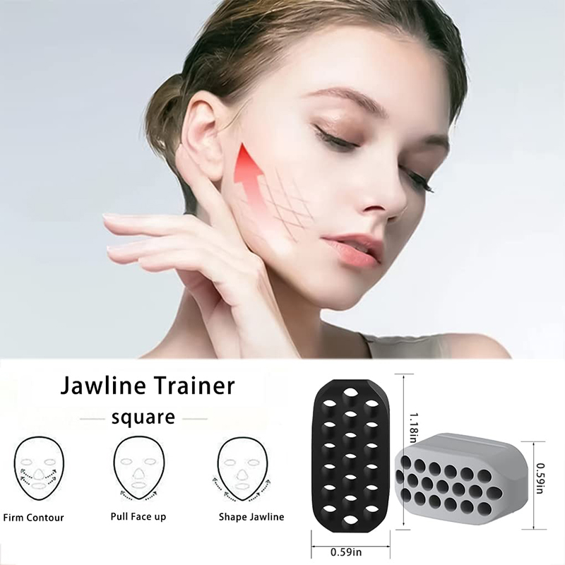 Silicone Jaw Exerciser for Jawline Toning & Double Chin Reduction Facial Fitness Tool