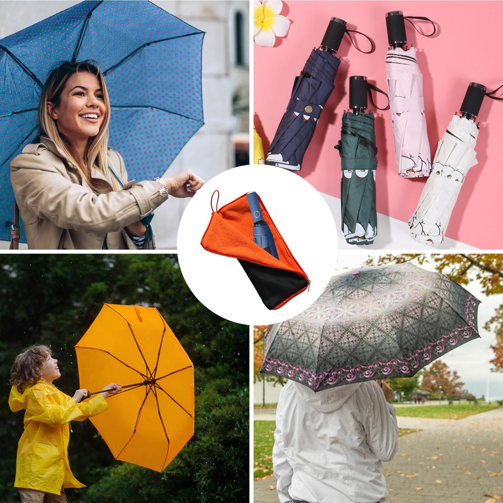 Super Absorbent Umbrella Storage Bag with Zipper for Quick-Drying