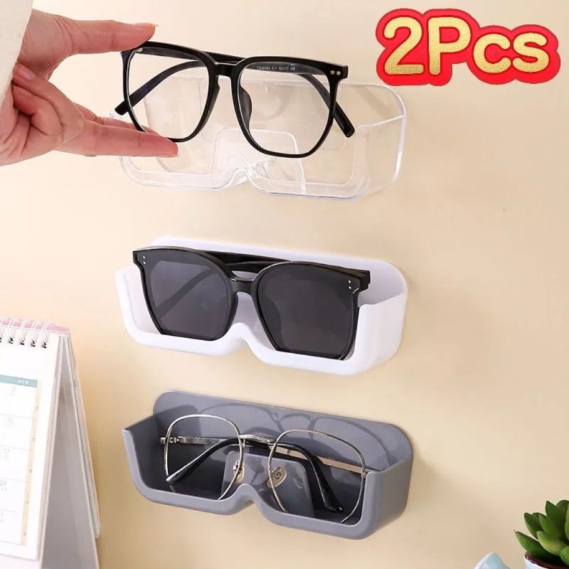 Wall Mounted Sunglasses Organizer Rack No Drill Glasses Storage Shelf Set