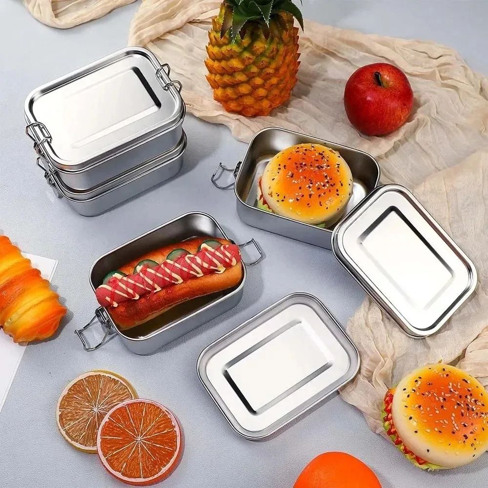 SteelFresh Stainless Steel Bento Lunch Box - Leak-Resistant Food Storage Container (1200ml / 2400ml)