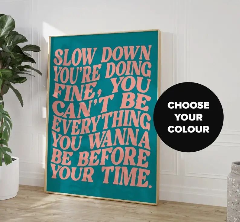 Song Lyrics Music Wall Art Canvas Retro Disco Pop 70s Poster
