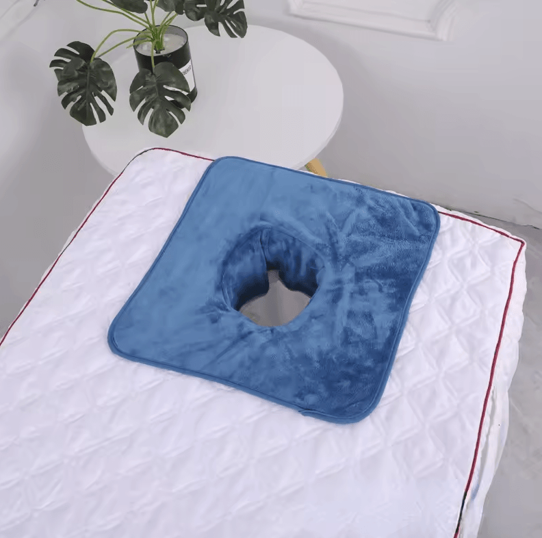 Thickened Beauty SPA Massage Table Face Towel with Hole | Salon & Hotel Spa Linen (14 by 14in)