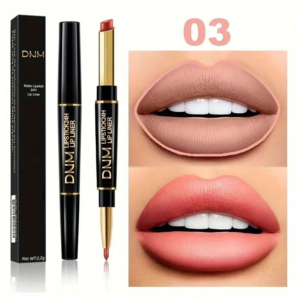 Double Ended Lipstick and Lip Liner Waterproof Long Lasting
