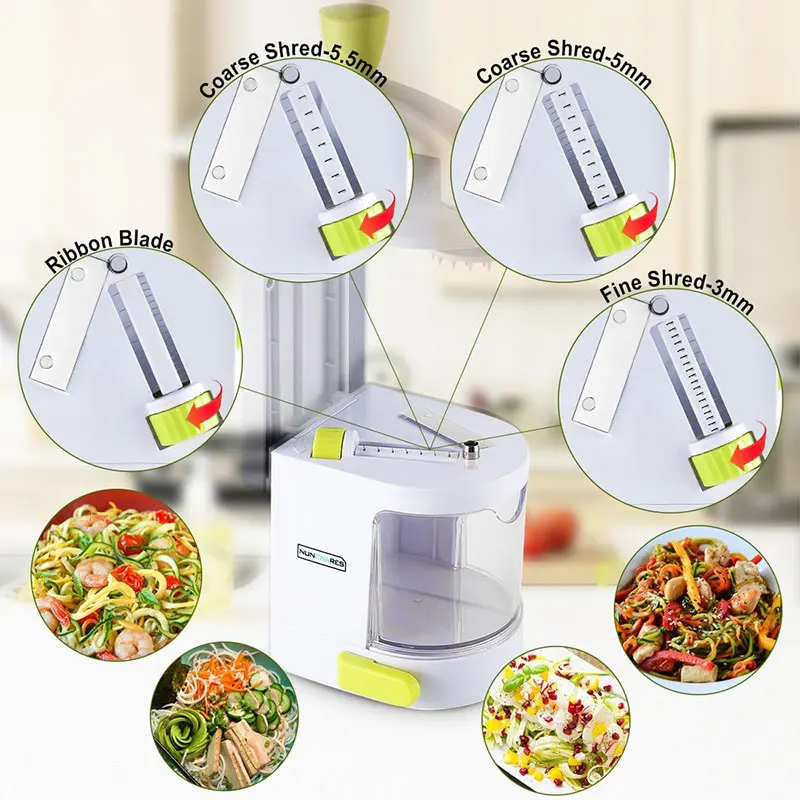 Vegetable Spiralizer with Suction Cup Zucchini Noodle Maker & Veggie Cutter