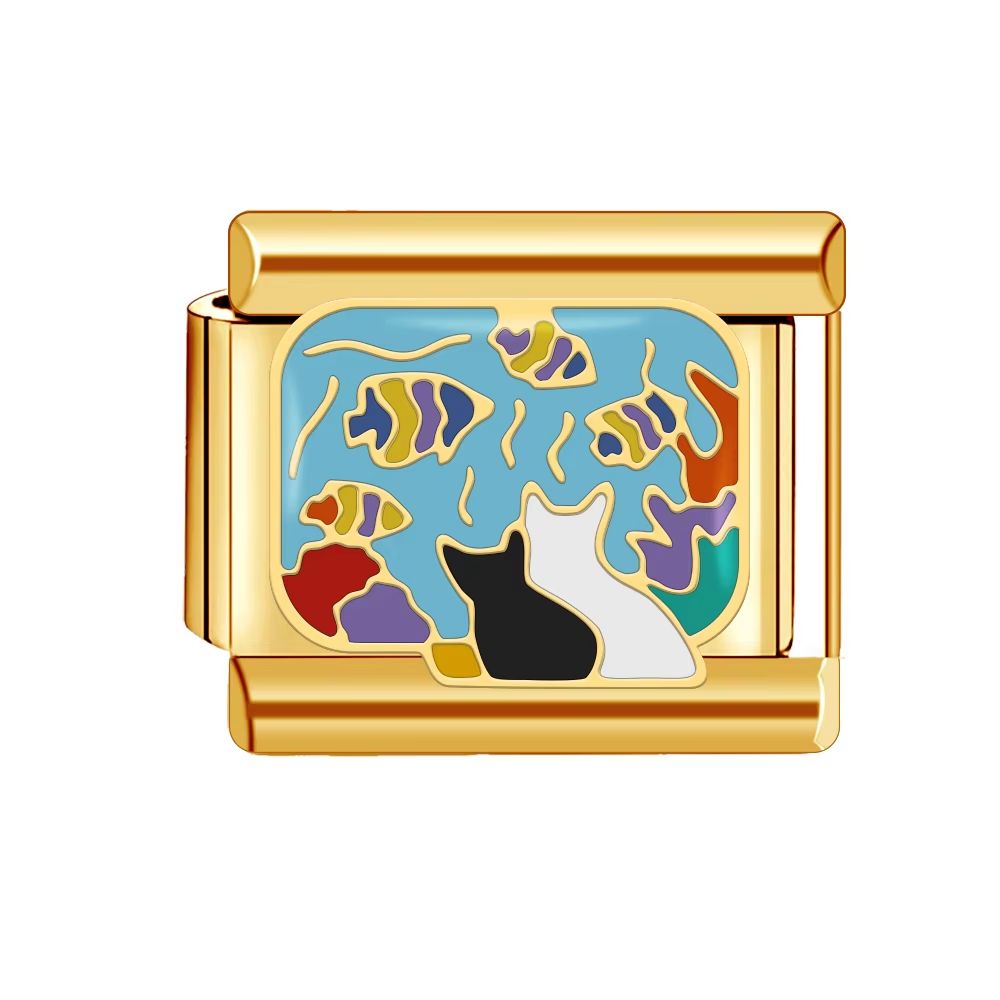 Italian Charm Bracelet – 9mm Gold DIY Luxury Ocean & Beach Design