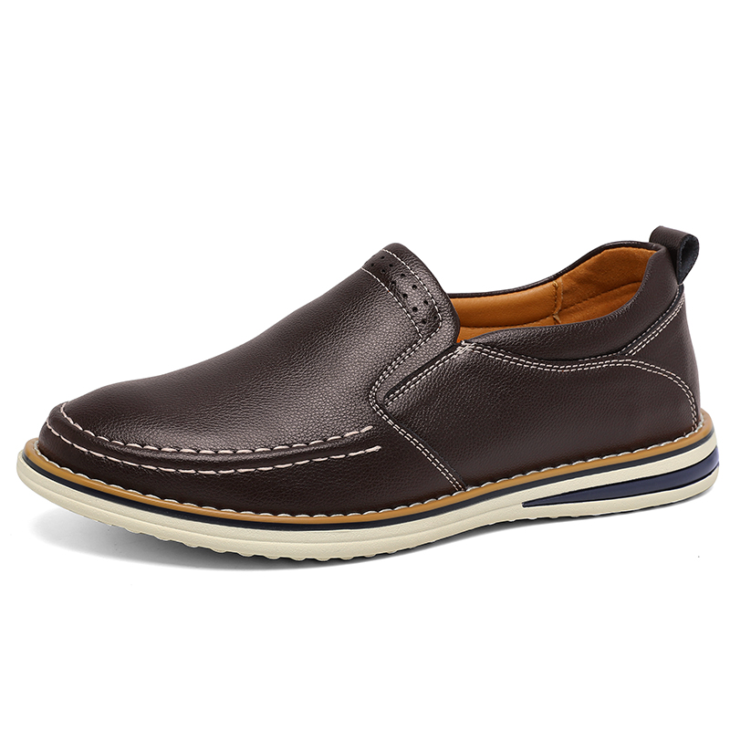 Men Casual Shoes, Genuine Leather Driving Flats, Fashion Breathable Sneakers, Large Size Loafers, Outdoor Shoes