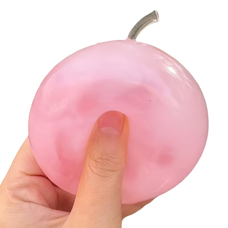 Apple Stress Ball Fidget Toy Clear Maltose Anti-Stress Ball for Children Hand Exercise