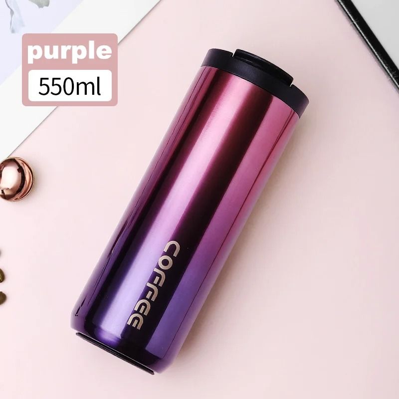Stainless Steel Thermal Coffee Mug 400ml Leak Proof Travel Cup