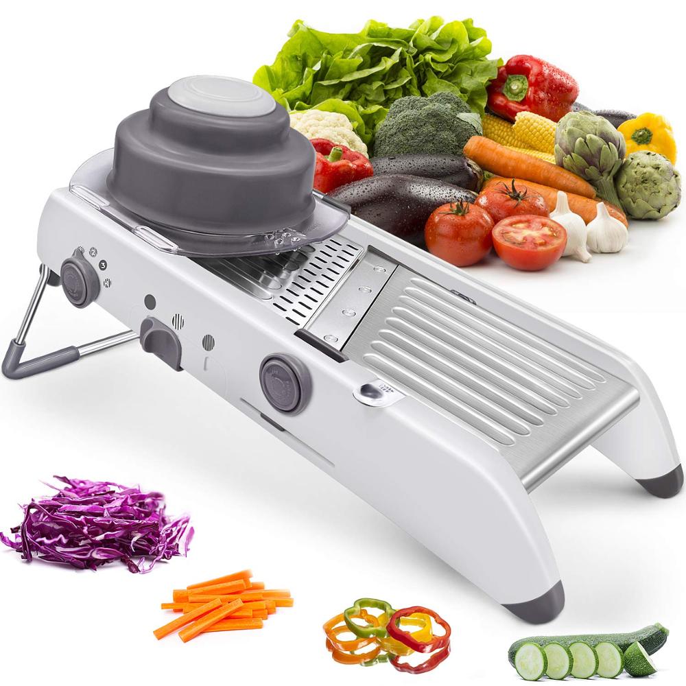 Stainless Steel Adjustable Mandoline Slicer Grater for Vegetables, Onion, Potato, and Julienner Cutter