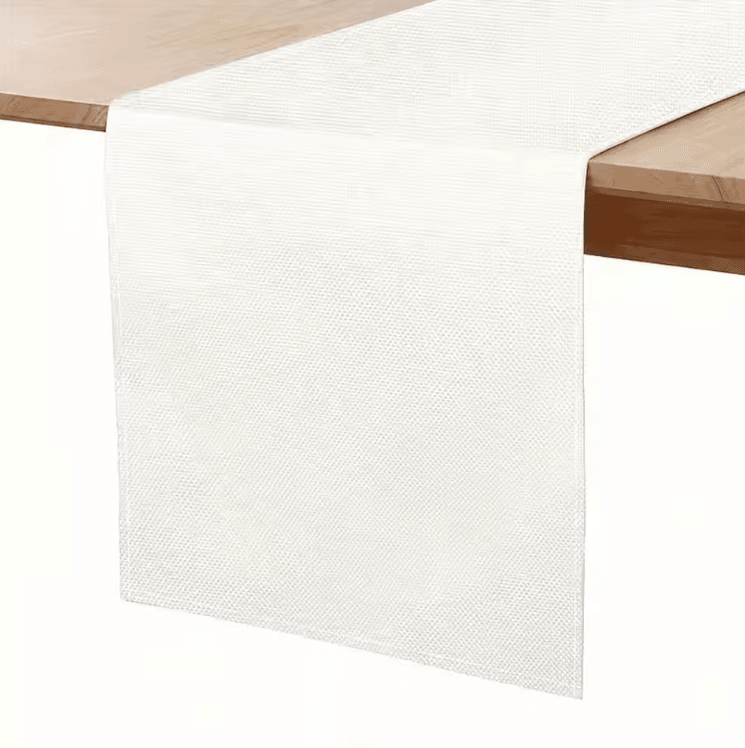 Personalized Linen Table Runner – Custom Name Wedding & Dining Table De