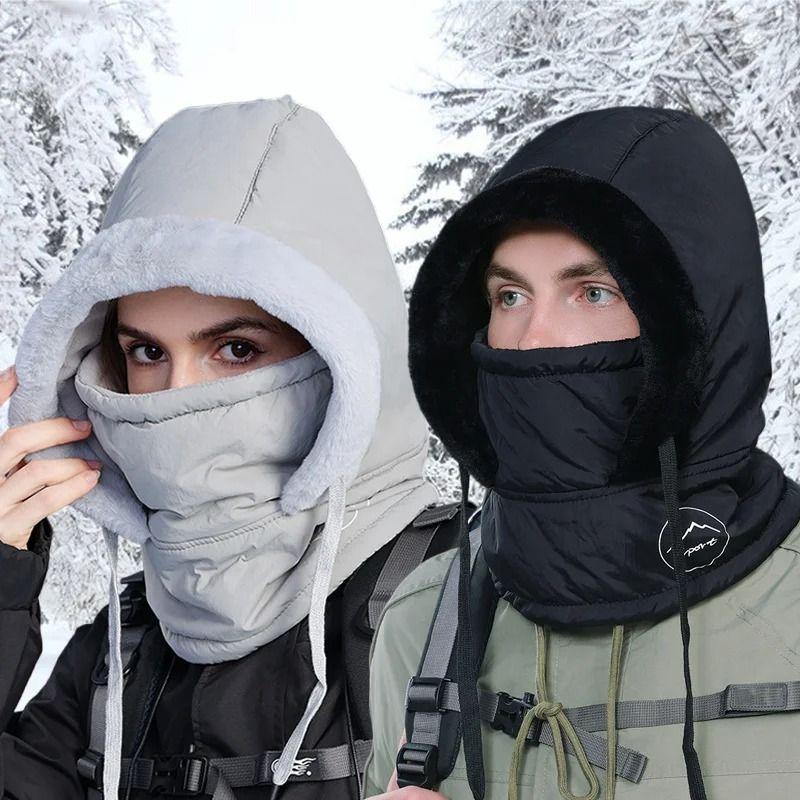 Unisex Thermal Plush Balaclava Hood Set