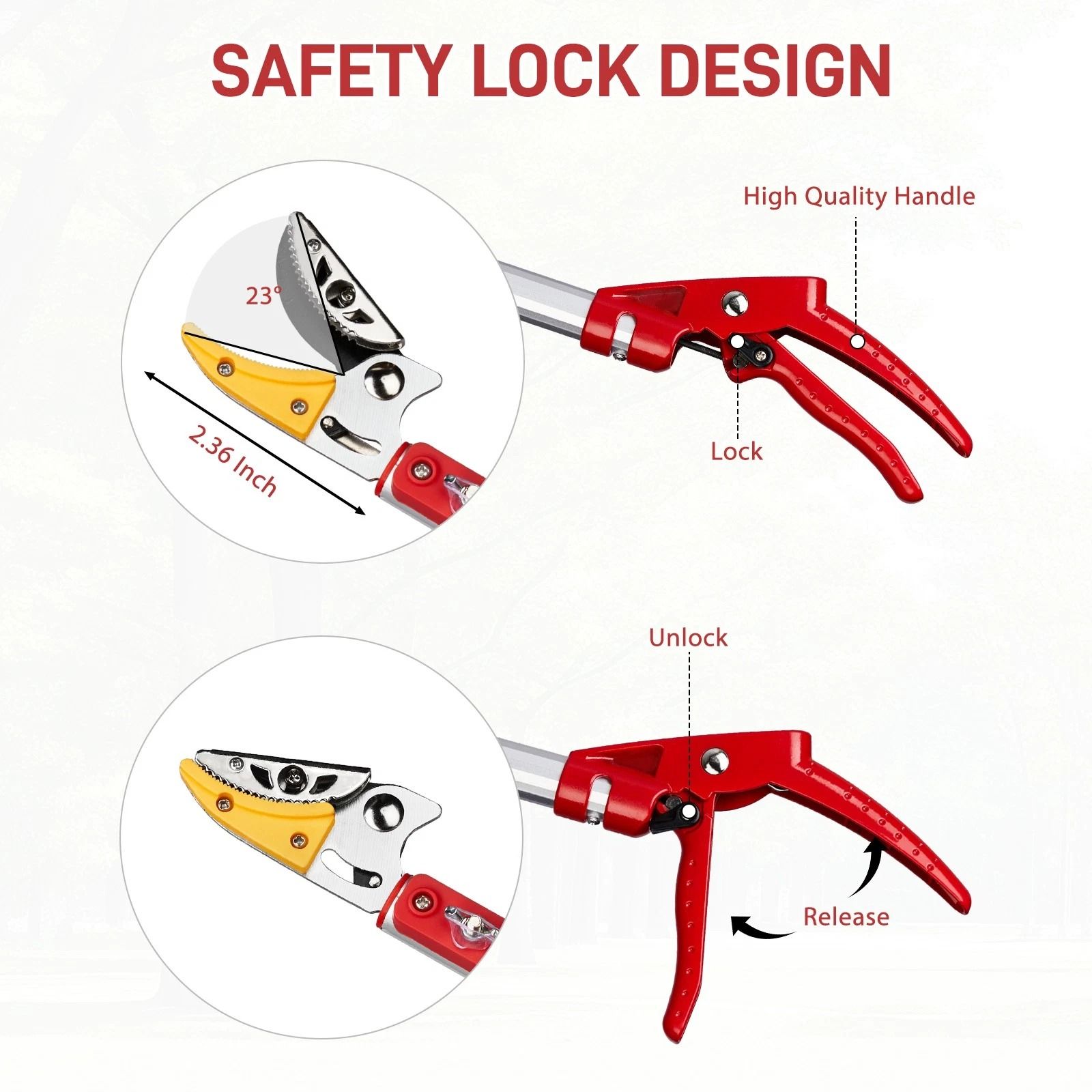 Telescopic Pole Pruner & Fruit Picker, Tree Branch Cutter, Adjustable & Lightweight