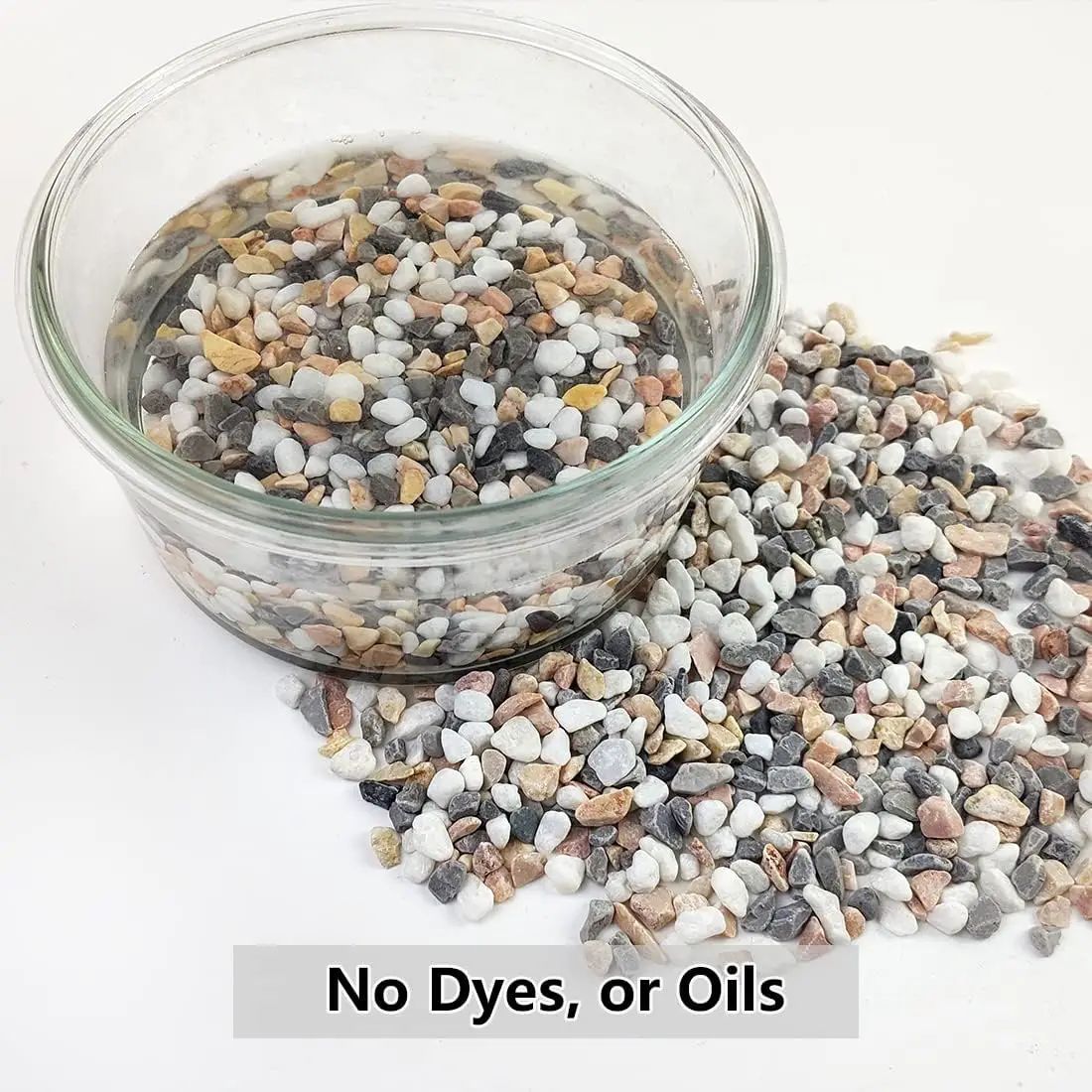 Mixed Color Decorative Pebbles for Plants, Aquariums and Mini Gardens