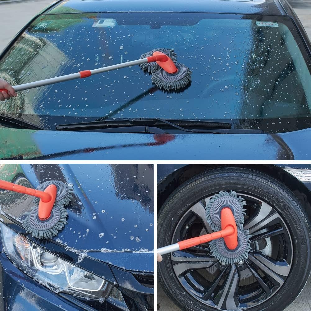360 degree Microfiber Car Wash Brush Mop Long Handle