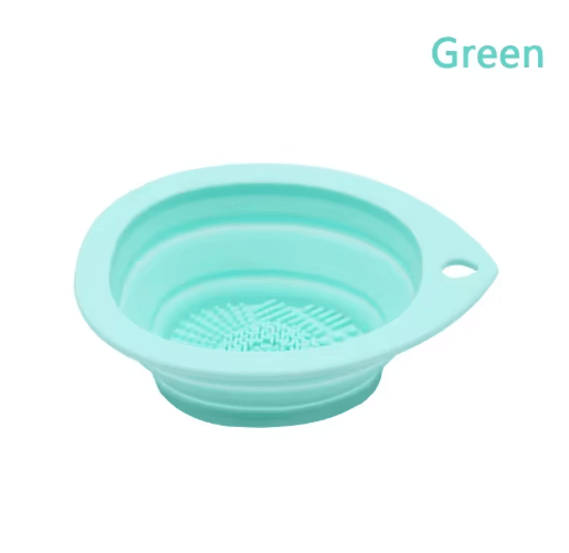 Silicone Makeup Brush Cleaner Bowl – Foldable Brush Washing & Scrubbing Tool