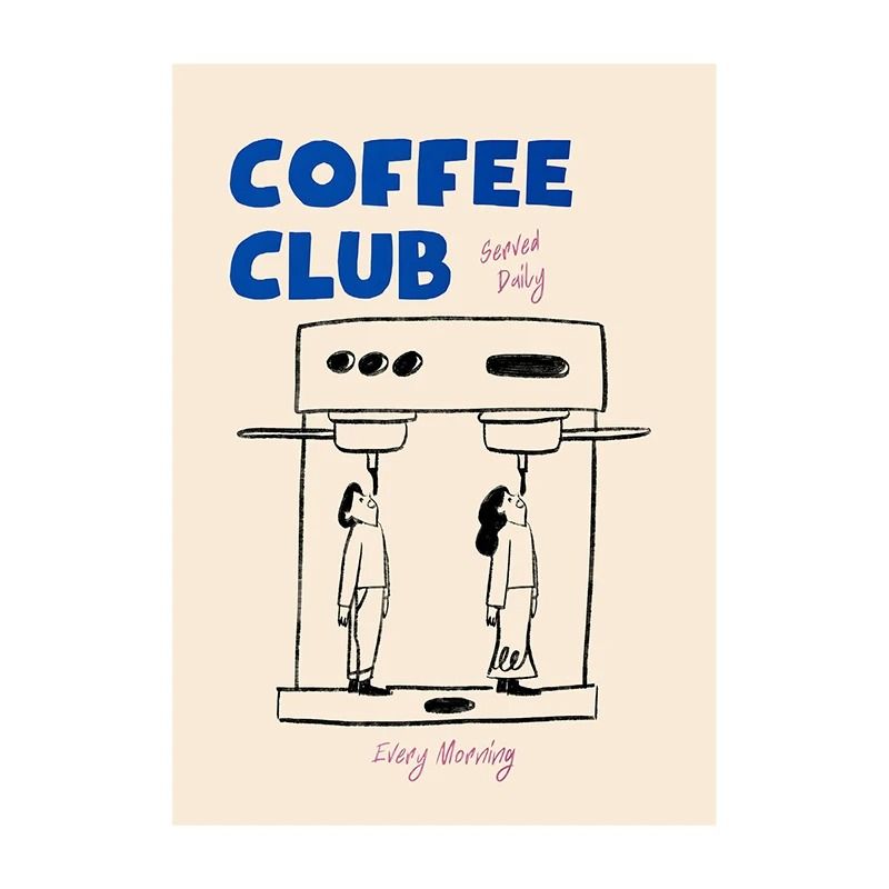 Surreal Coffee Diver Canvas Poster | Trendy Kitchen Gallery Wall Art