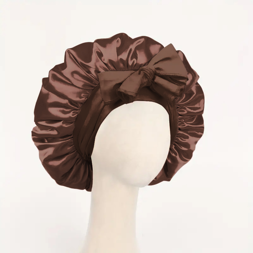 Adjustable Satin Sleep Hair Bonnet Premium Satin Hair Protection Cap