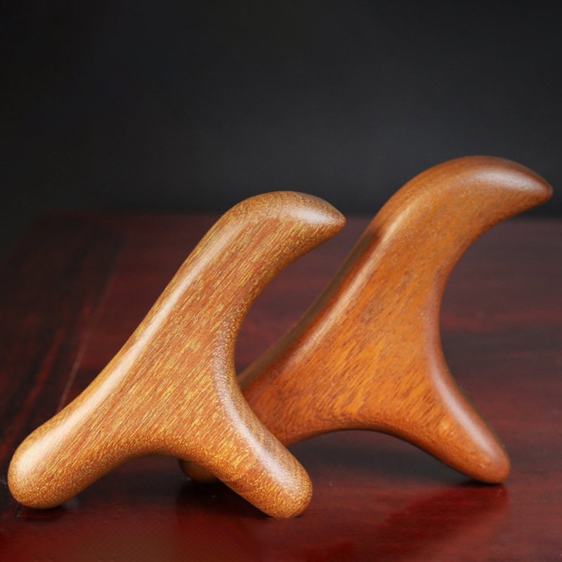 Sandalwood Trigger Point Massage, Professional Gua Sha Tools for Neck, Foot, Back Leg, Hand, Face, Home Gym Therapy Tool
