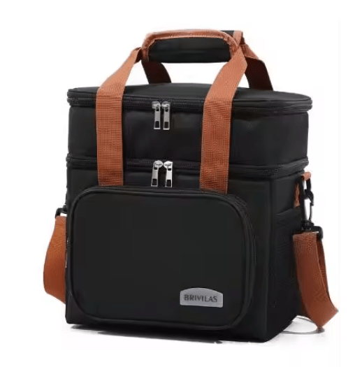 European and American Style Crossbody Insulated Lunch Bag Large Capacity Business Tote