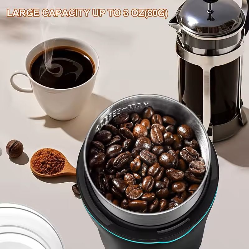 Professional Coffee Grinder with Removable Stainless Steel Cup for Kitchen Use