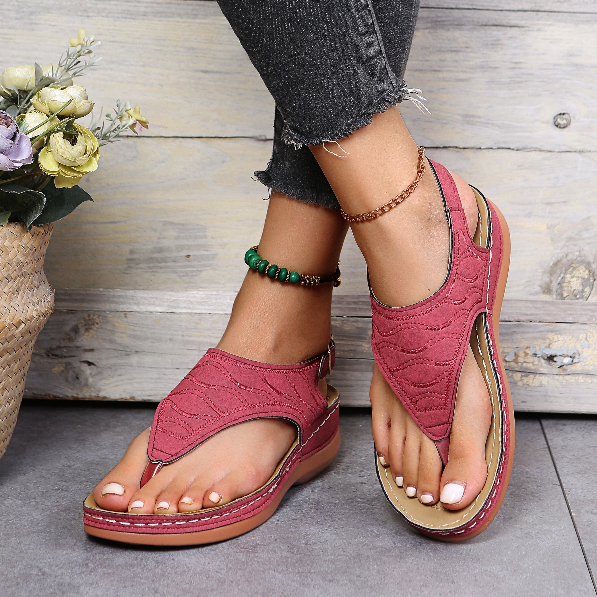 Women's Thone Wedge Sandals women - Casual Retro Shoes