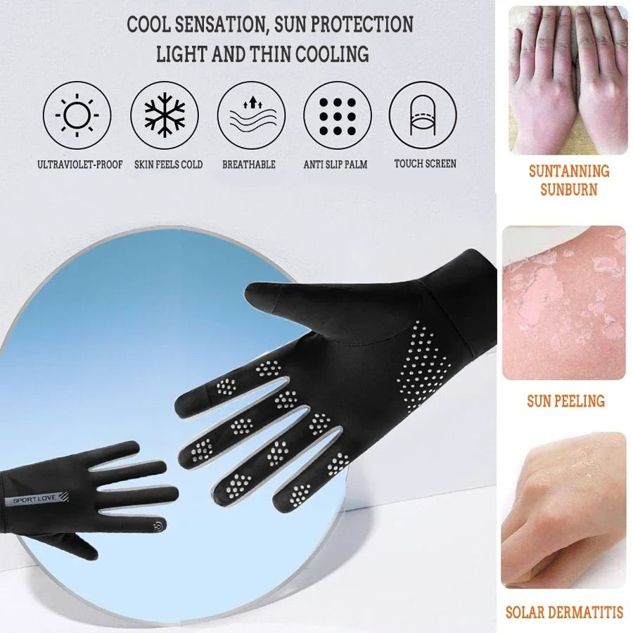 Professional Lightweight Ice-Silk Running Gloves