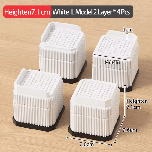 Adjustable Height Furniture Risers Heavy Duty Anti Slip Supports for Sofa Bed and Desk