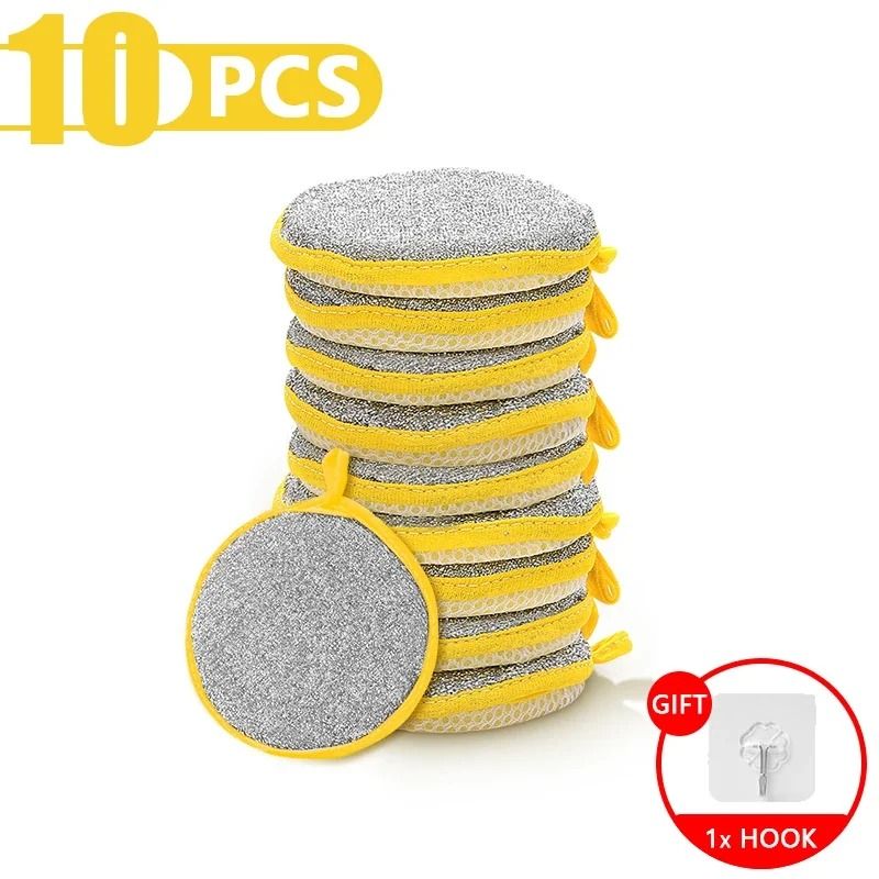 Double-Sided Reusable Dishwashing Sponge Set