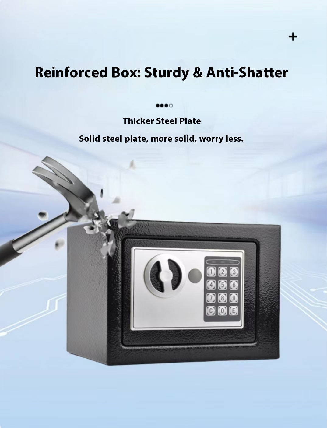 Compact Digital Keypad Safe Box Secure Your Home & Office