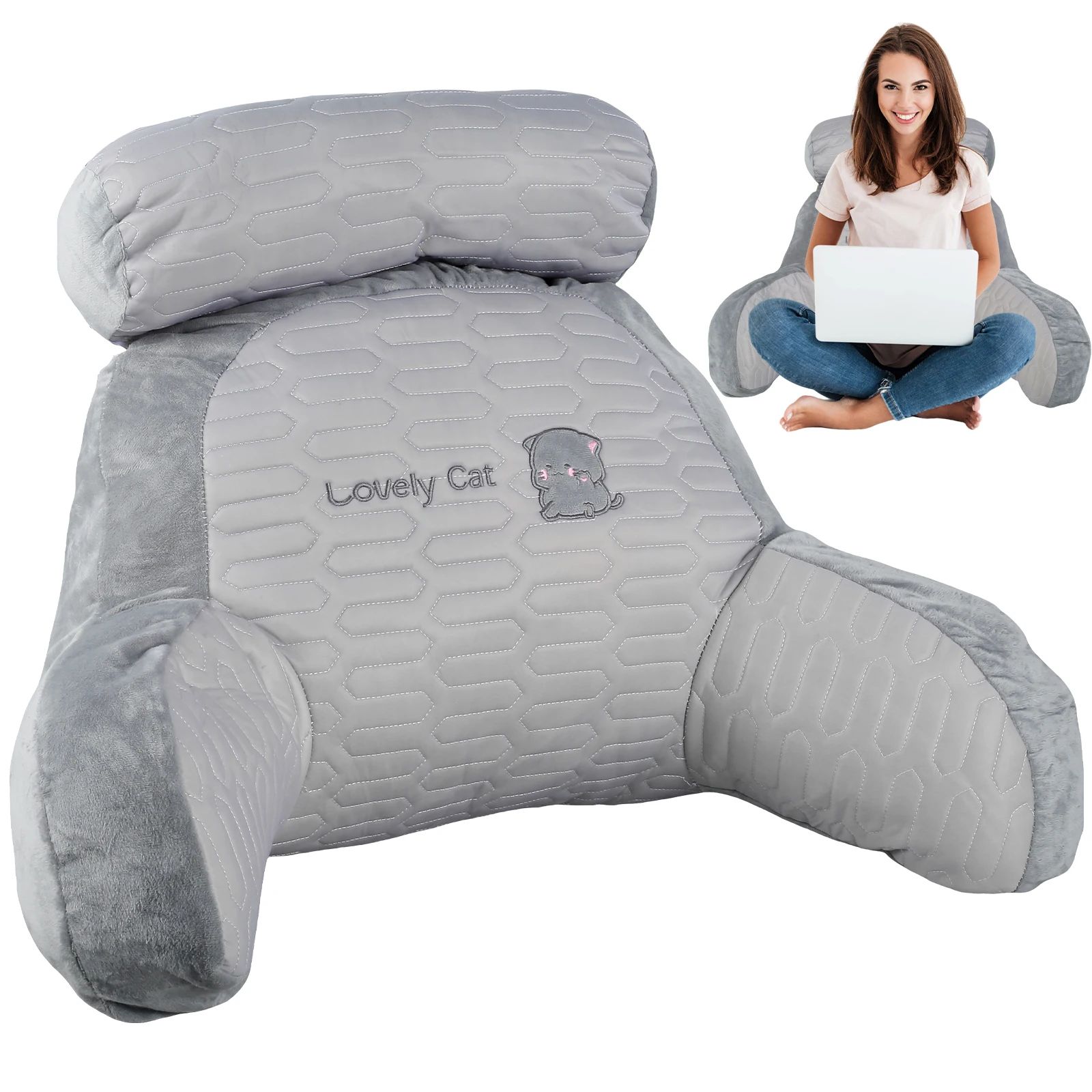 Triangular Backrest Reading Pillow Cushion