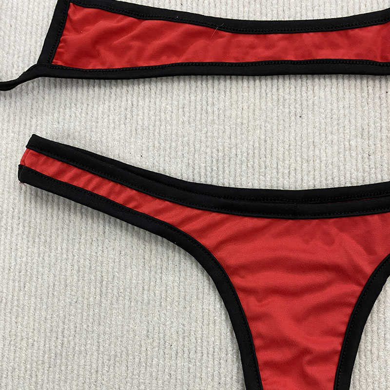 Aesthetic Spice Girl Beach Swimsuit, Backless Simple Summer Split Bikini