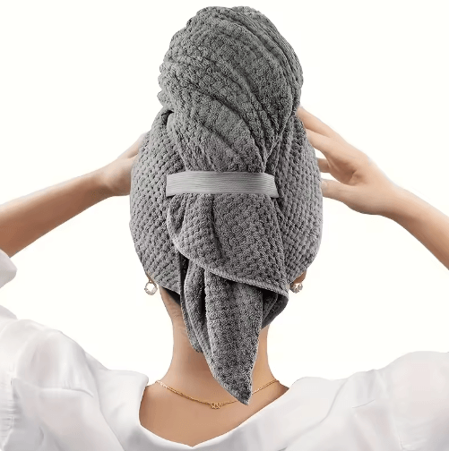 Extra Large Microfiber Hair Towel Wrap Quick Dry Ultra Absorbent Soft Turban