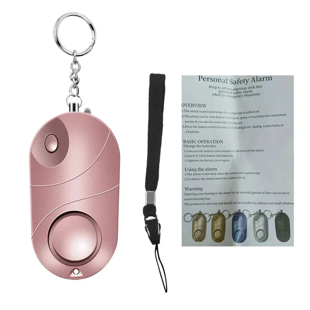 Personal Safety Alarm Keychain with LED Flashlight