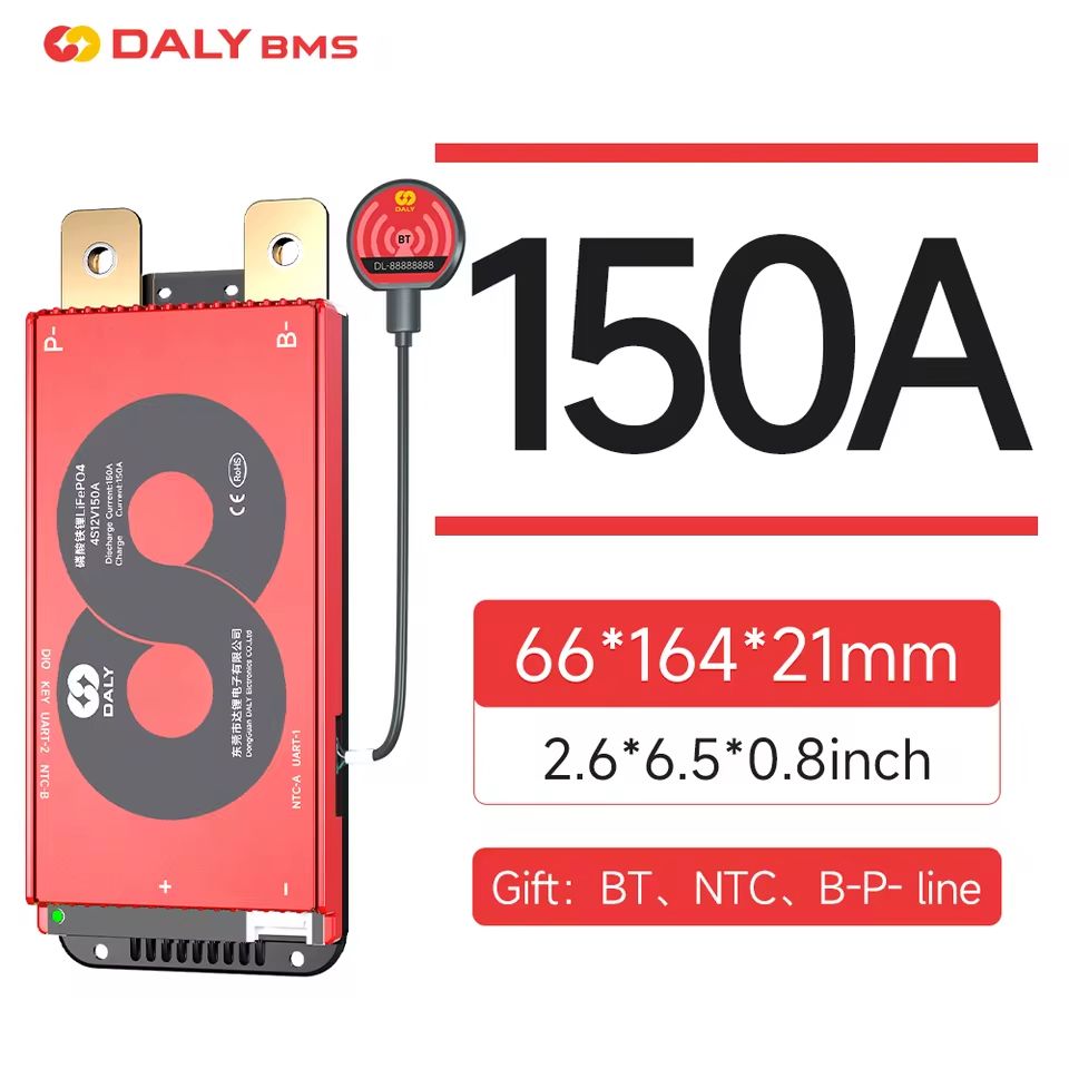 Daly Smart LiFePO4 BMS 4 to 16S 100A with Bluetooth UART and CANBUS