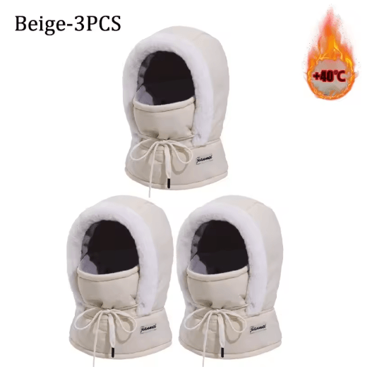 Cold Weather Thermal Balaclava Scarf Windproof Plush Hood Ski Face Mask