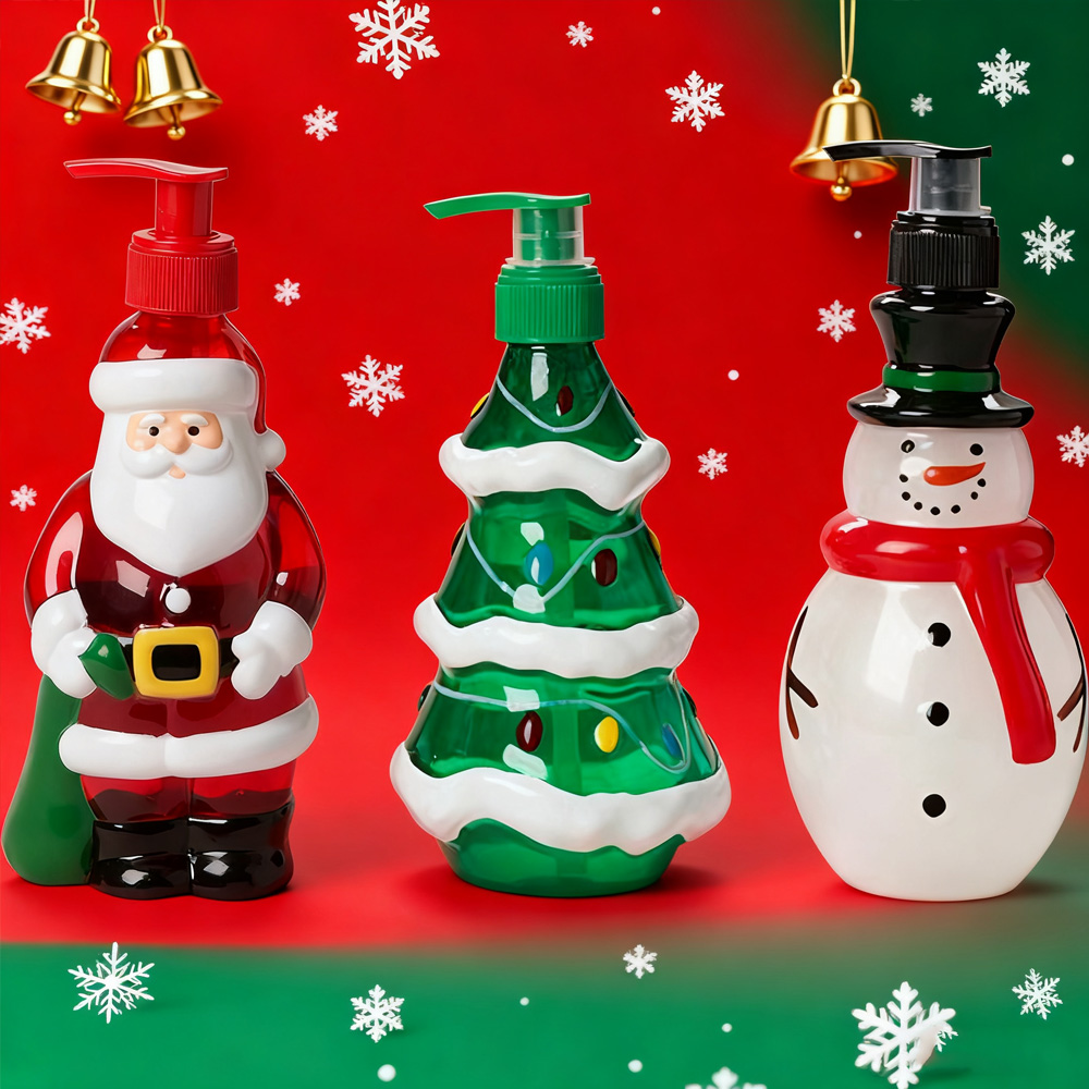 Reusable Home Toiletry Jars, Santa Claus Dispenser Bottles for Travel