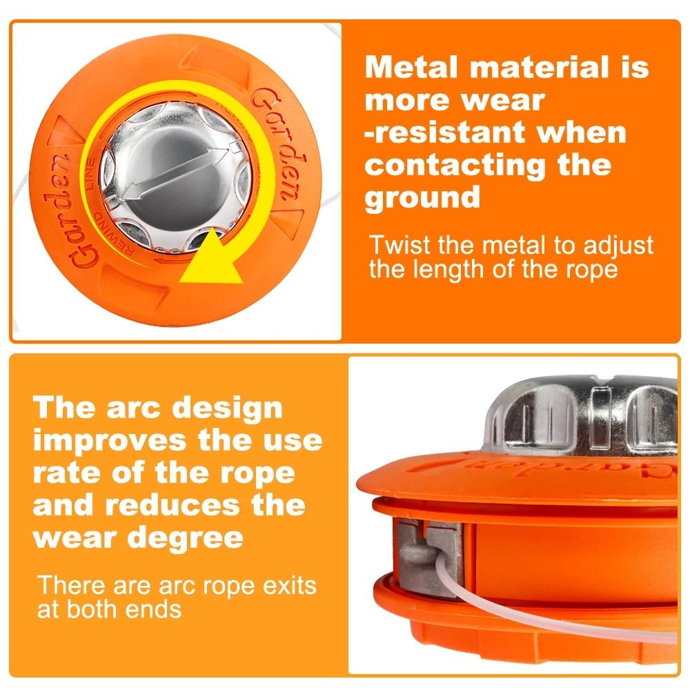 CMCP M10 Aluminum Nylon Brush Mower Bump Spool – Heavy-Duty Grass Trimmer & Gasoline Brush Cutter Head