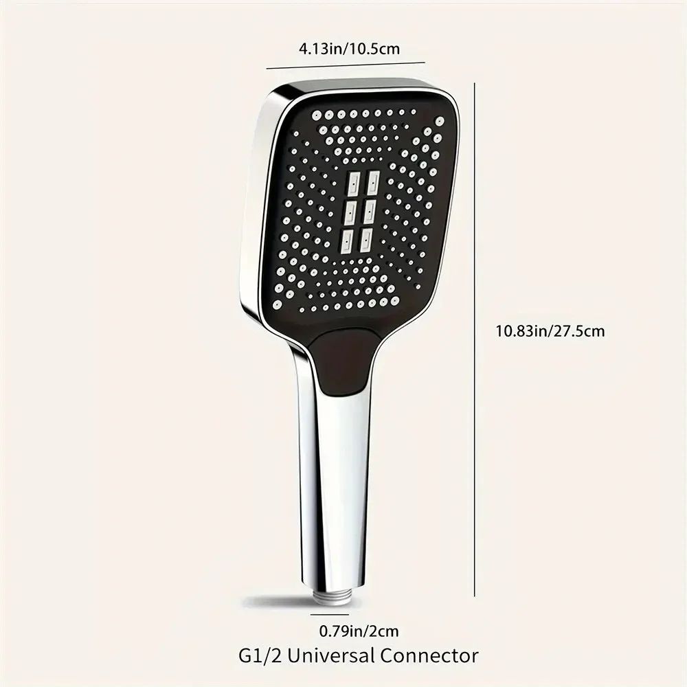 Adjustable 3-Mode High Pressure Rainfall Shower Head
