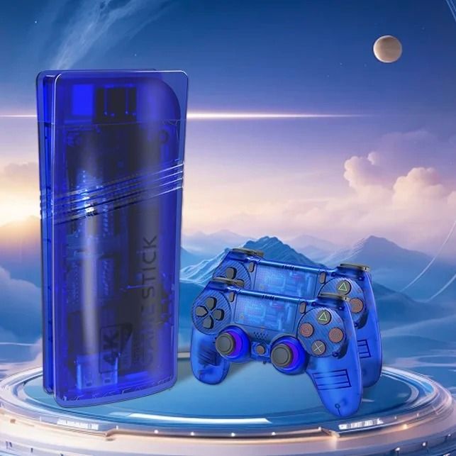4K TV Game Stick Console with 30000 Built In Games and Wireless Controllers