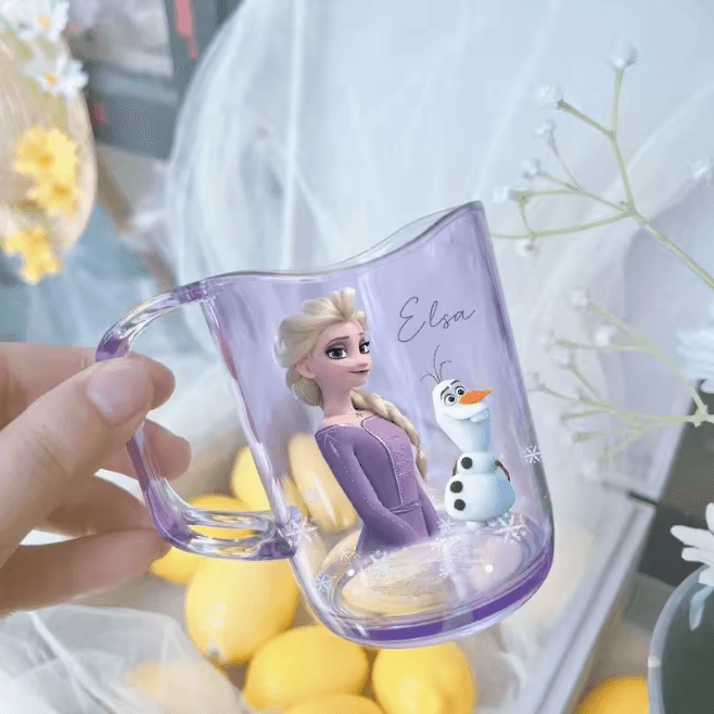 Princess Elsa Kids Mouthwash Cup Cute Cartoon Brushing Rinse Cup