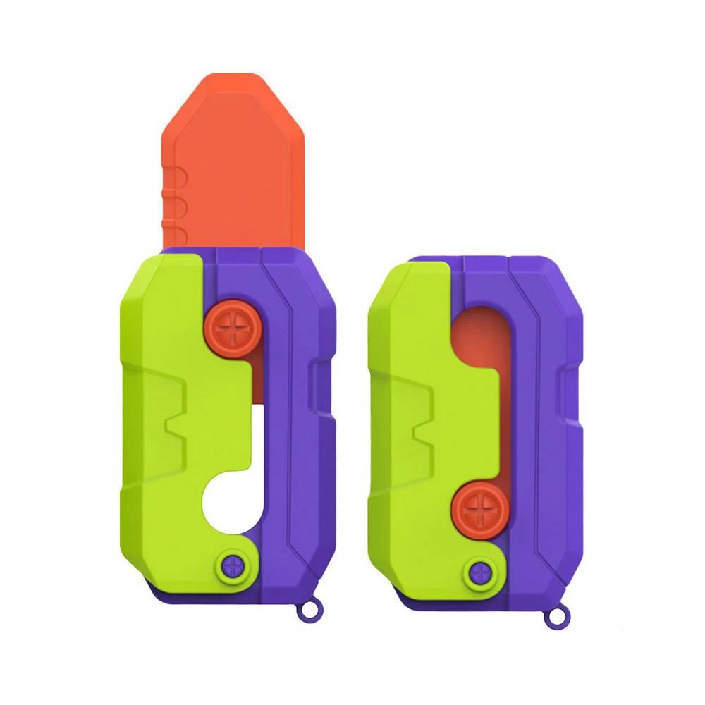 Carrot Fidget Toy Gravity Flip Stress Relief Desk Toy Novelty Gift
