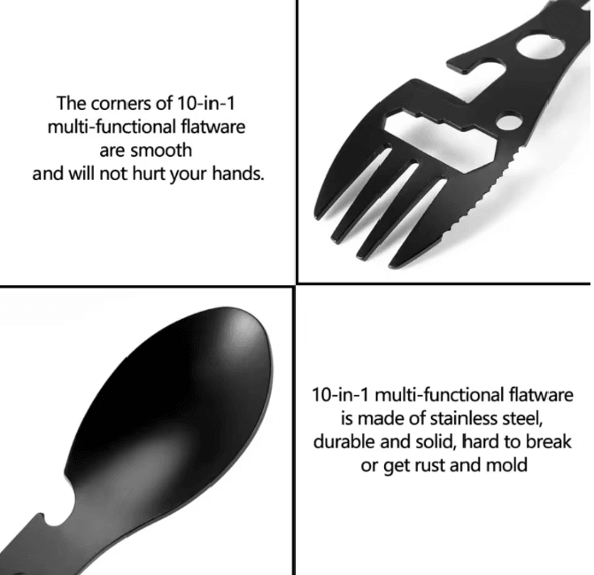 Outdoor Camping Fork Spoon Multi Tool