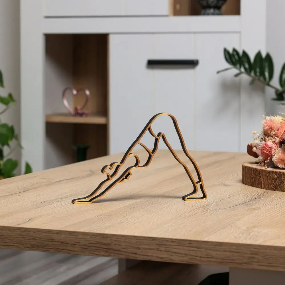 Abstract Yoga Lady Figurine Modern Resin Decor