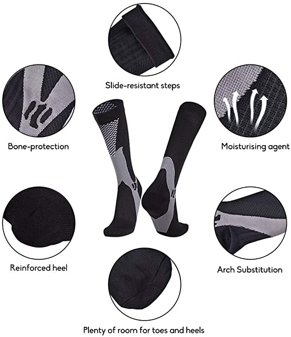 Medical Compression Socks 30 mmHg for Circulation & Swelling Relief(3 Pack)