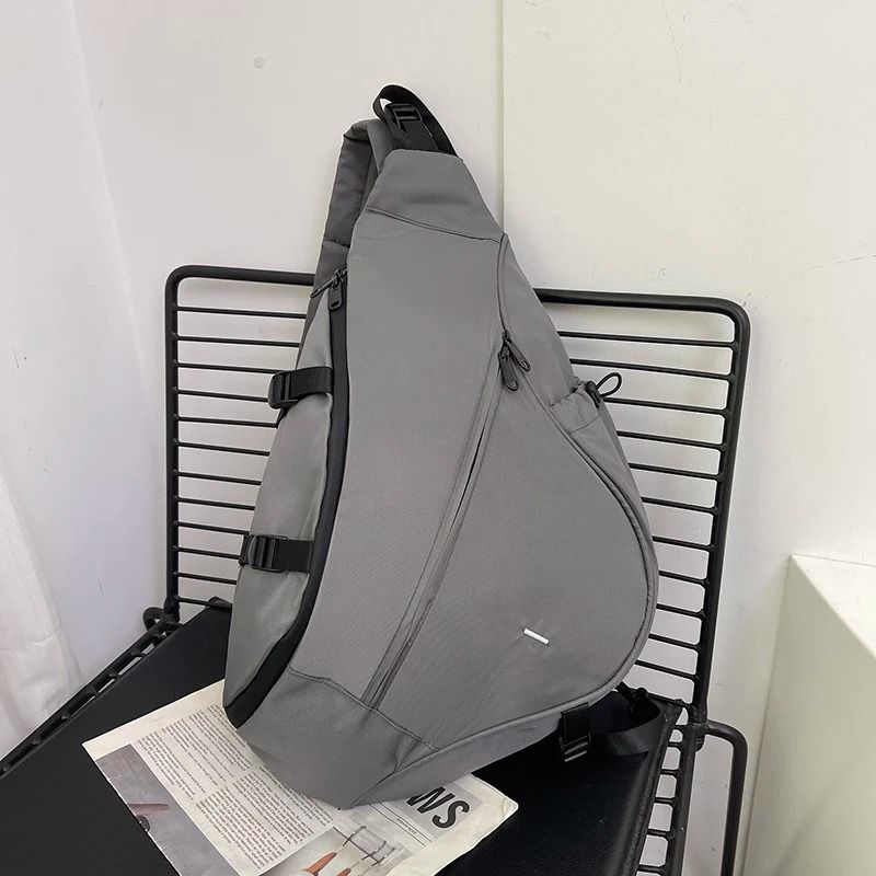 Large Capacity Sling Bag Mens Chest Bag Nylon Crossbody Travel Shoulder Student Backpack