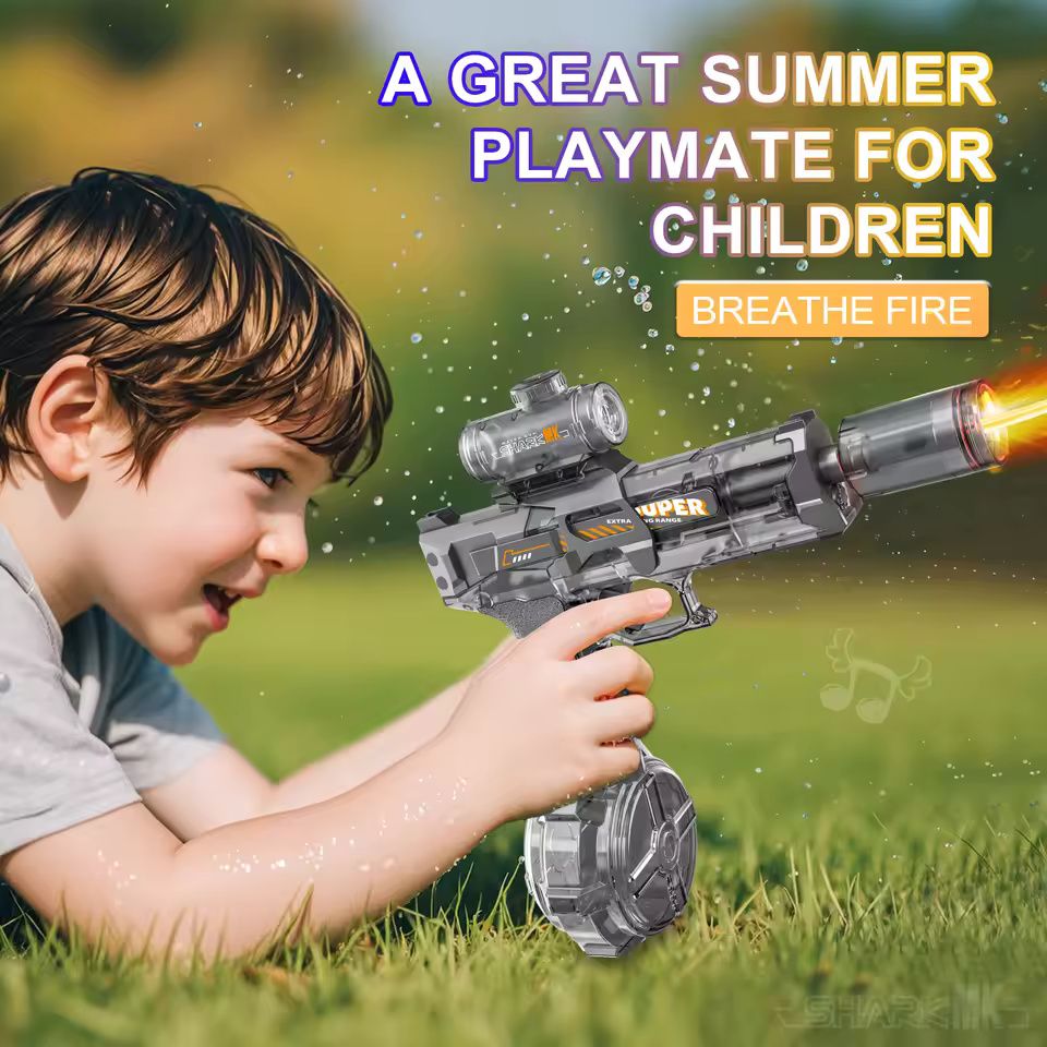 Electric High Pressure Water Gun with Flame Effect LED