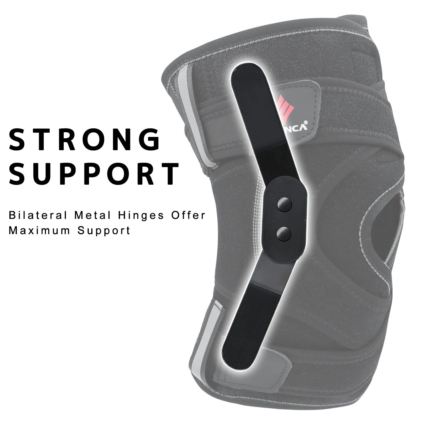 Hinged Knee Brace with Side Stabilizers