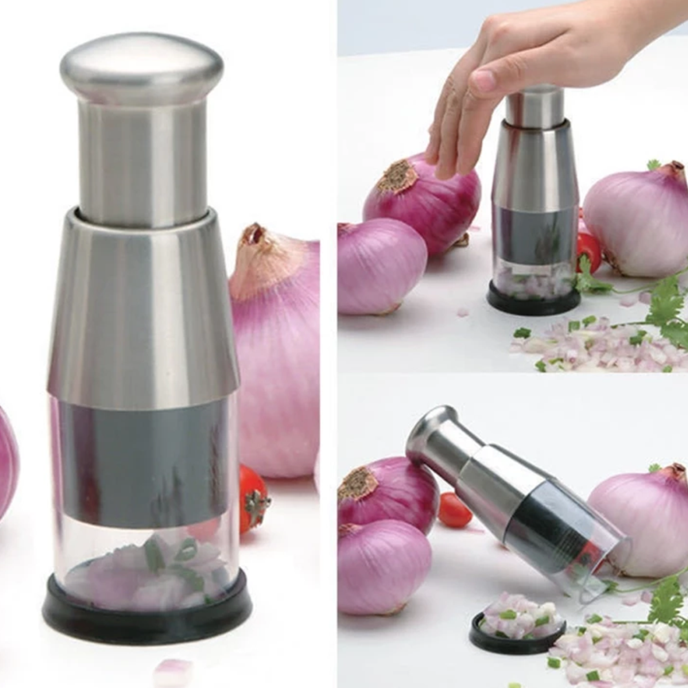 Multifunctional Pressed Garlic Chopper - Stainless Steel Garlic Press & Crusher