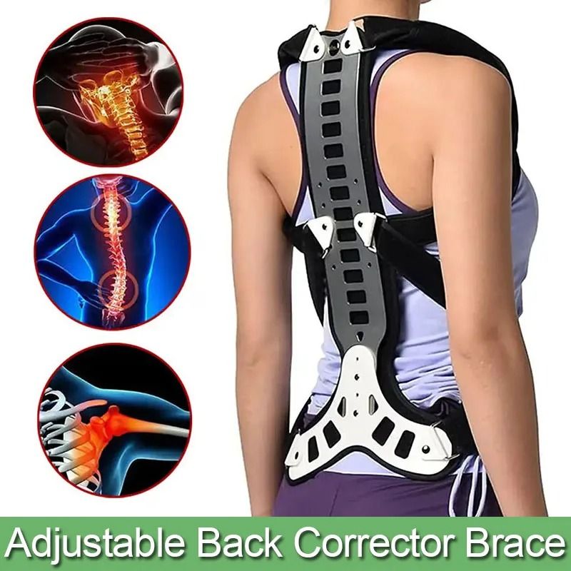Adjustable Back Brace Posture Corrector Spine Support Trainer for Men and Women with Breathable