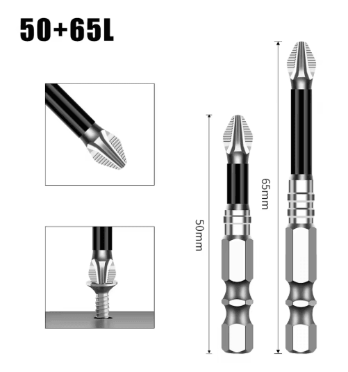 K5 S2 Magnetic Cross Head Screwdriver Bit Non Slip High Hardness Drill Bit 5A